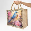 DIY Diamond Painting Linen Waterproof Handbag Shopping Storage Bag Totes Kit(with 2pcs diamond painting)