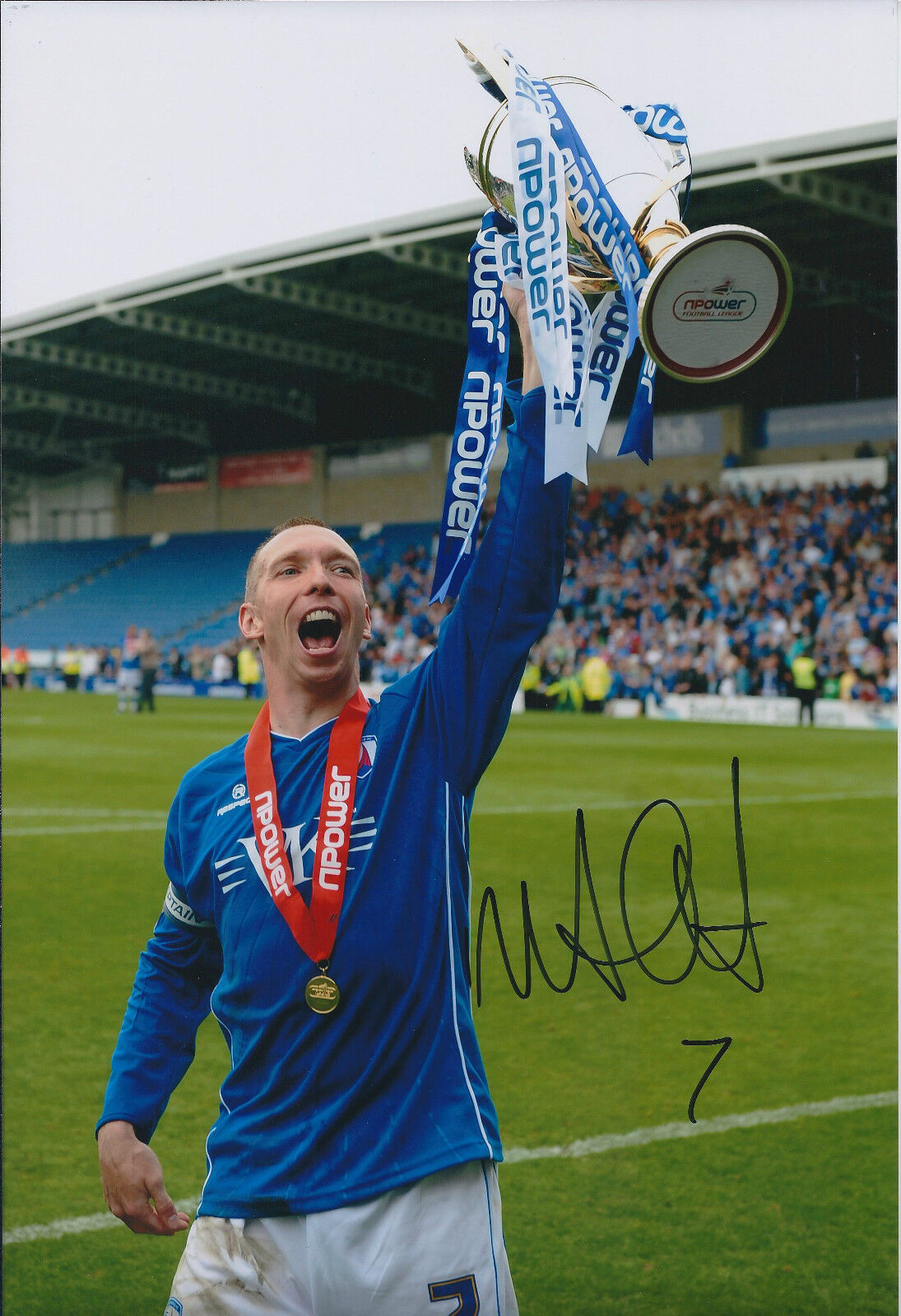 Mark ALLOTT Signed Autograph 12x8 Photo Poster painting AFTAL COA CHESTERFIELD Promotion Winner