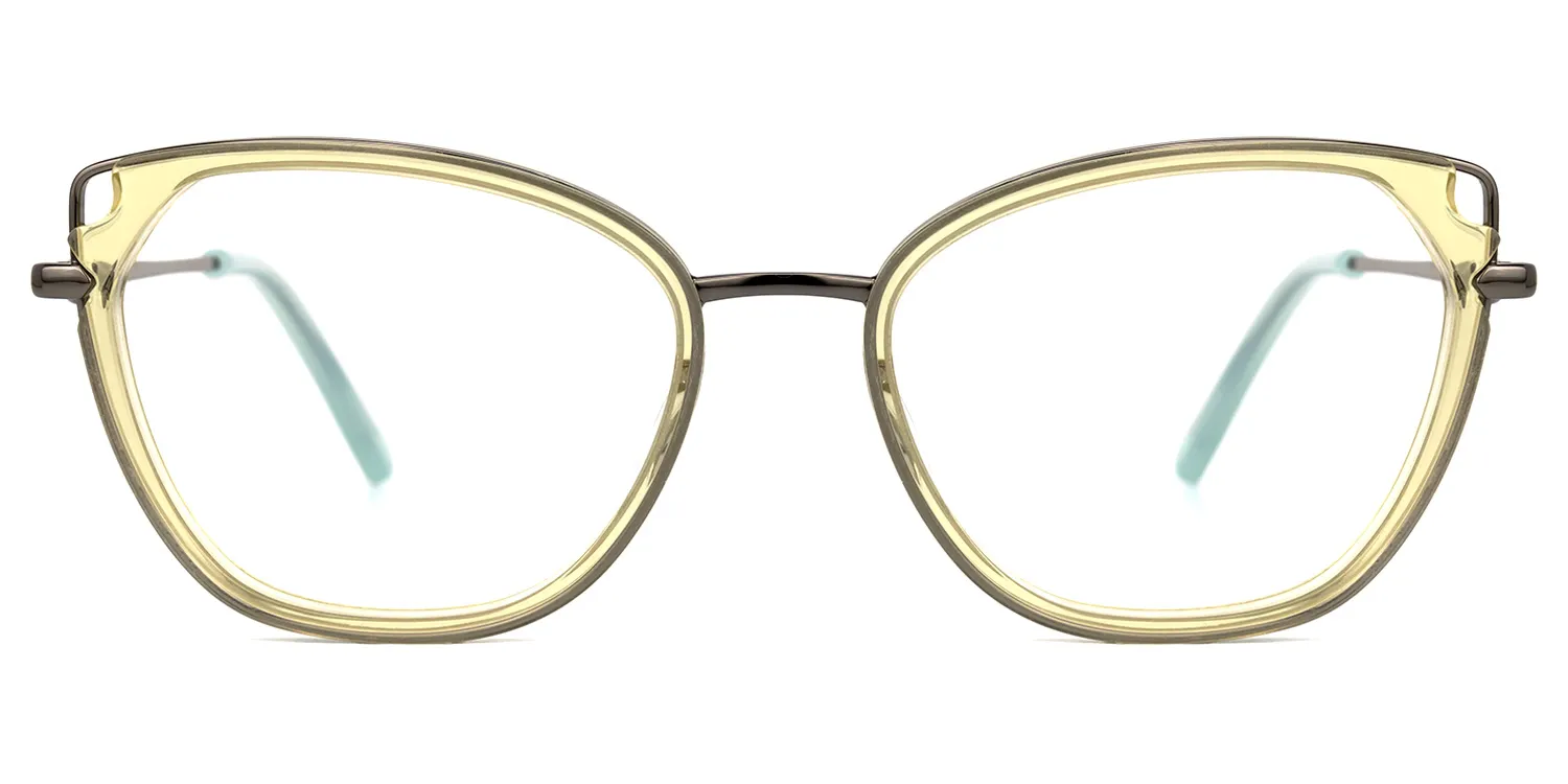 Gelsey Gelb Cateye Brille Gelb