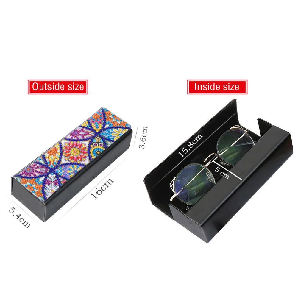 DIY Diamond Painting Sunglasses Case Portable Leather Glasses Storage Box