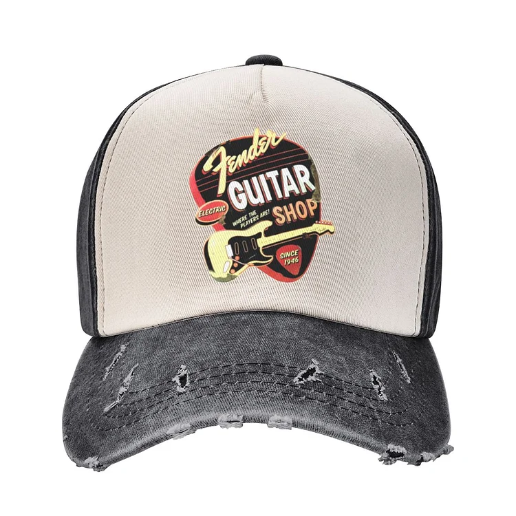Classic Fender Accessories Men Women Baseball Cap Distressed Washed Caps Hat Vintage Outdoor Summer Soft Snapback Cap