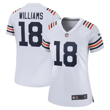 Women's Chicago Bears #18 Caleb Williams Nike White 2nd Alternate Game Player Jersey