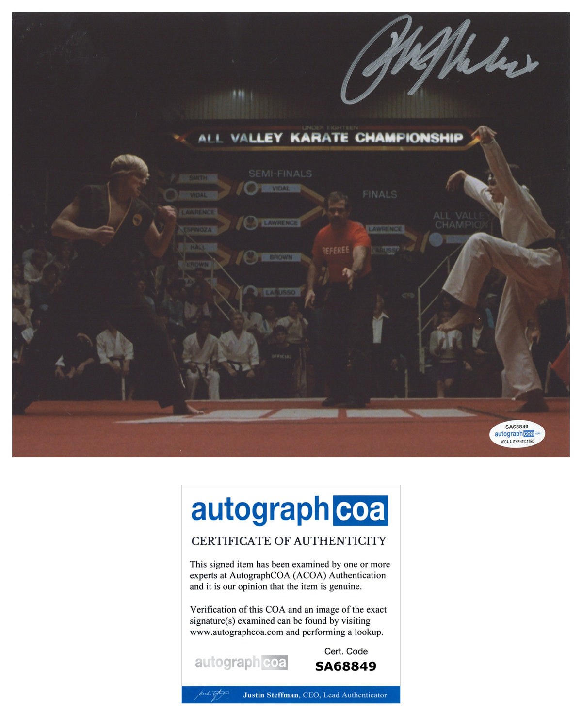 Ralph Macchio Signed Autographed 8x10 Photo Poster painting The Karate Kid Cobra Kai ACOA COA