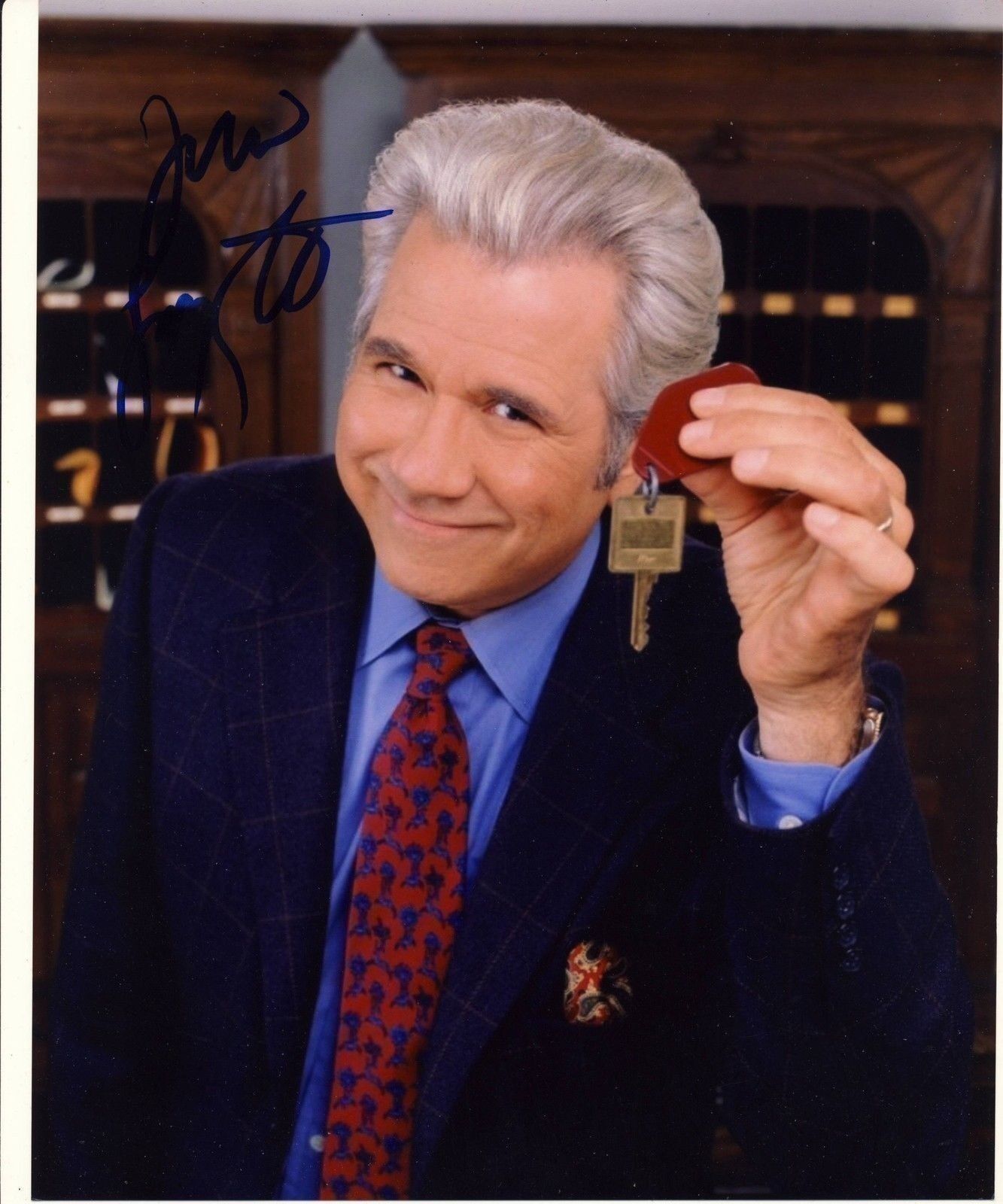 John Larroquette Autograph Signed 10x8 Photo Poster painting AFTAL [3998]