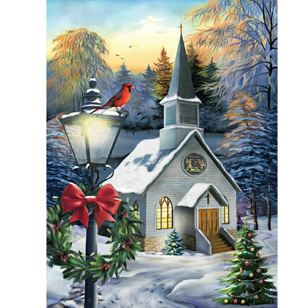 

Winter Church - Square Drill Diamond Painting - 30*40CM, 501 Original