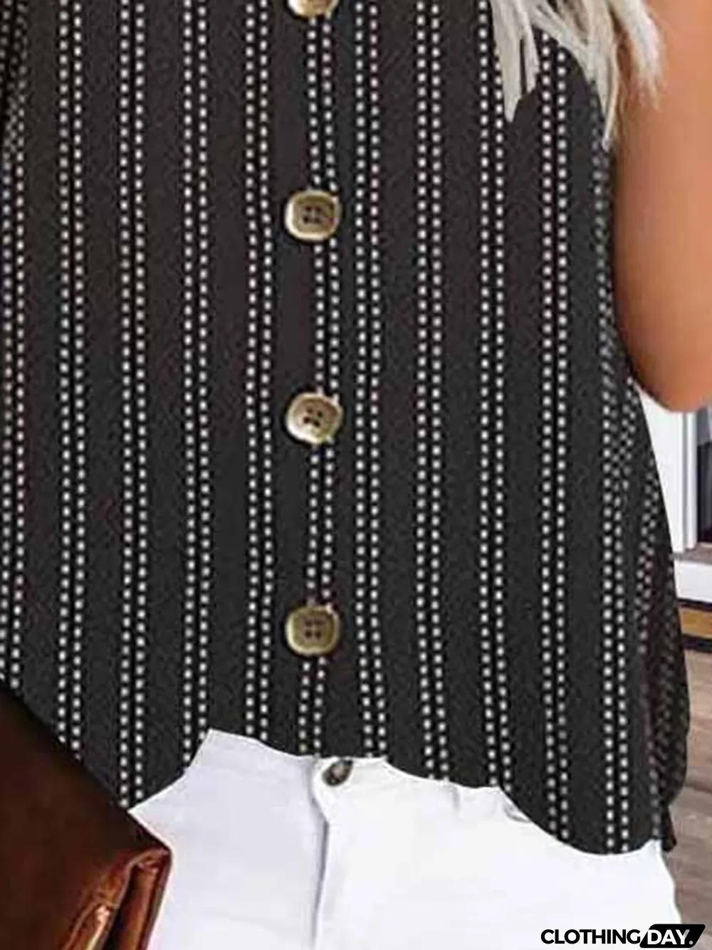 Women Short Sleeve Scoop Neck Printed Top