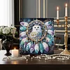 Eulen-Traumf&auml;nger DIY-Kunsthandwerk Perlen-Diamant-Gem&auml;lde mit Rahmen 9,84x9,84 Zoll Diamantkunst-Perlen-Malset f&uuml;r Erwachsene Anf&auml;nger-Geschenkidee H