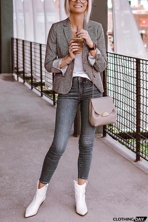 Classical High Waist Elastic Skinny Jeans