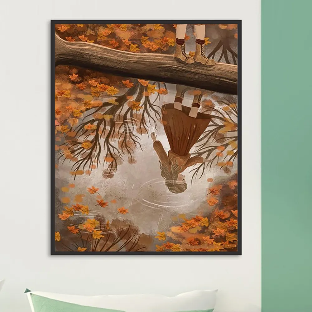 Full Round Diamond Painting 40*50cm - Autumn Atmosphere Girl