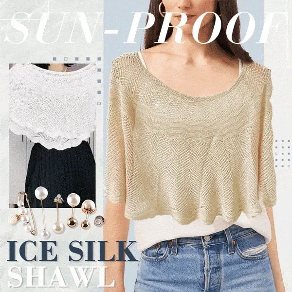 Knitted Sun-proof Ice Silk Shawl