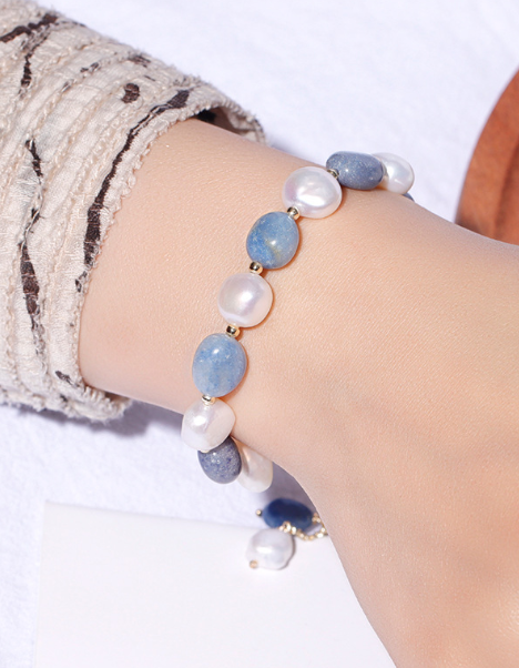 Aventurine jade pearl bracelet