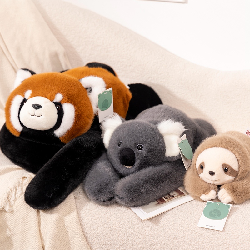 Tegooe 65cm Long-Arm Animal Plush Toy Pillow - Soft Raccoon