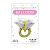 10PCS Diamond Rings Aluminum Film Balloons Proposal Engagement Party Decors