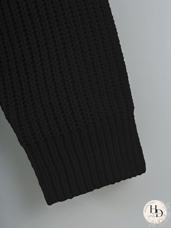 Drawstring Front Drop Shoulder Sweater