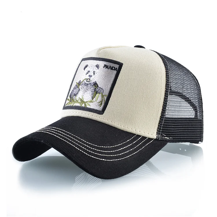 TQMSMY Trucker Caps With Panda Patch Breathable Mesh Baseball Cap Men Women Snapback Hip Hop Drake Cap Unisex Outdoor Hat TMDHXM