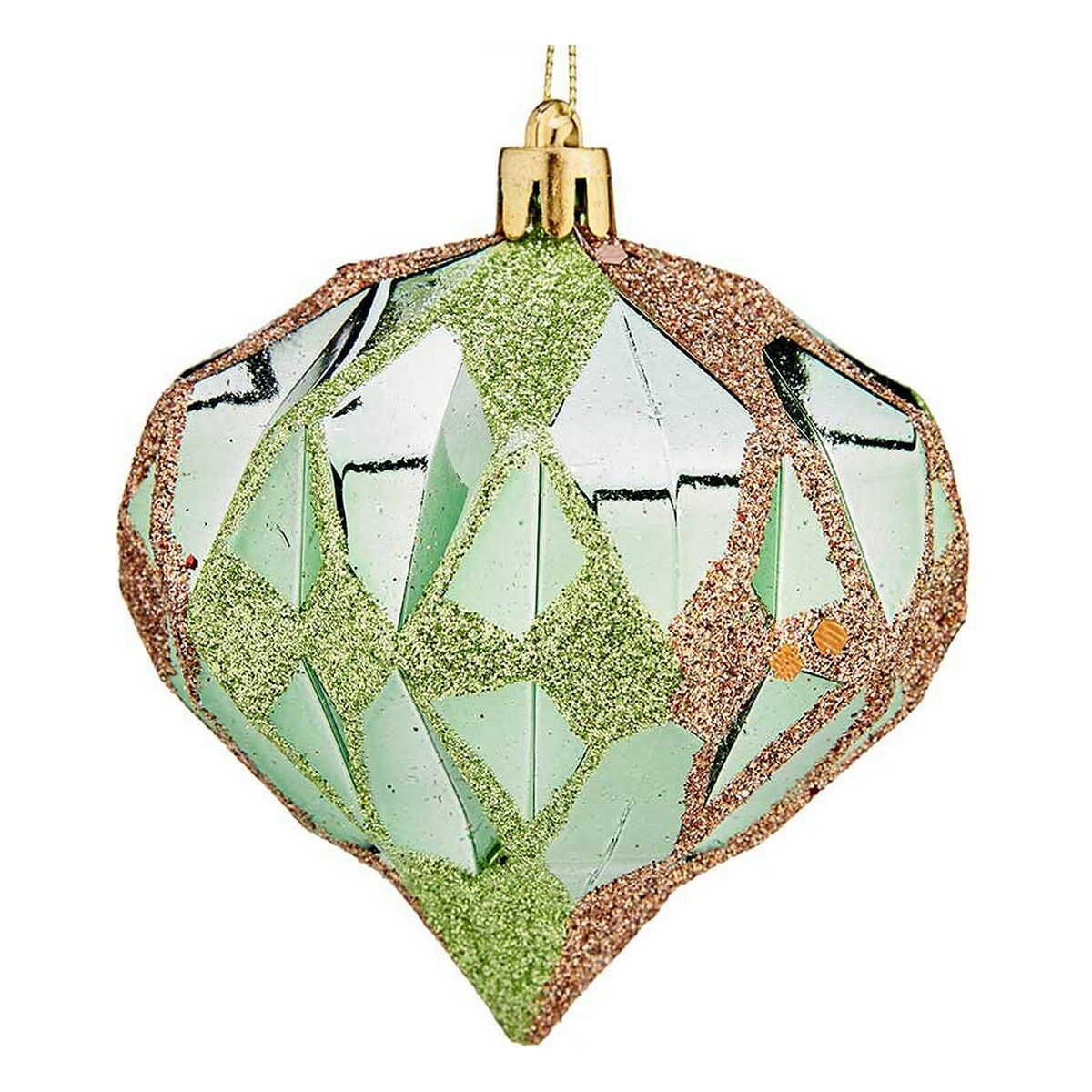 Christmas Baubles Krist+ Green Plastic Diamond &Oslash; 8 cm 6 Units
