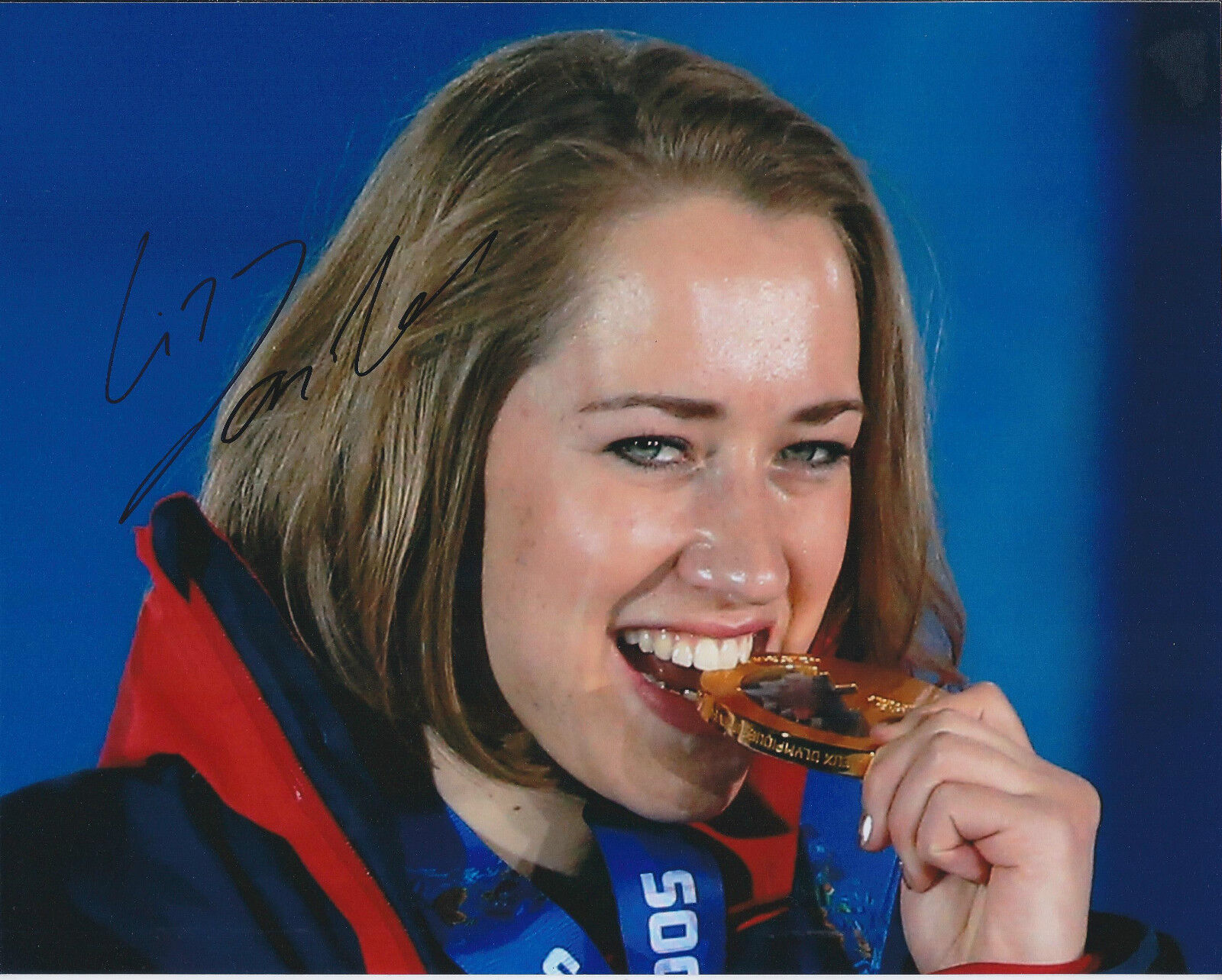 Elizabeth Lizzy YARNOLD Autograph Signed 10x8 Photo Poster painting AFTAL COA British Skeleton