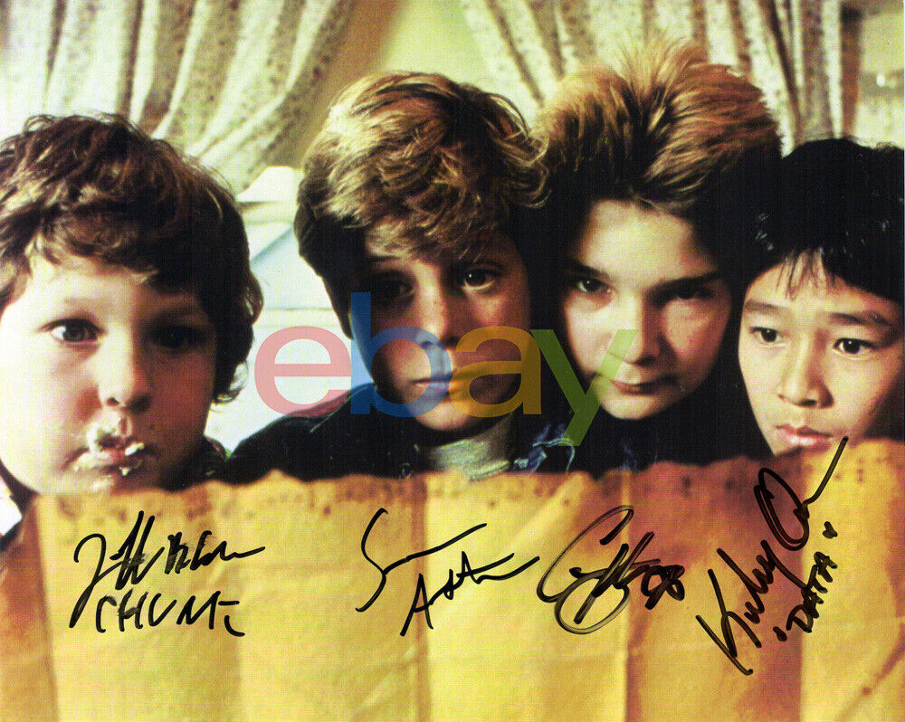 The Goonies cast signed autographed 8x10 Photo Poster painting! Feldman Astin Cohen Quan reprint