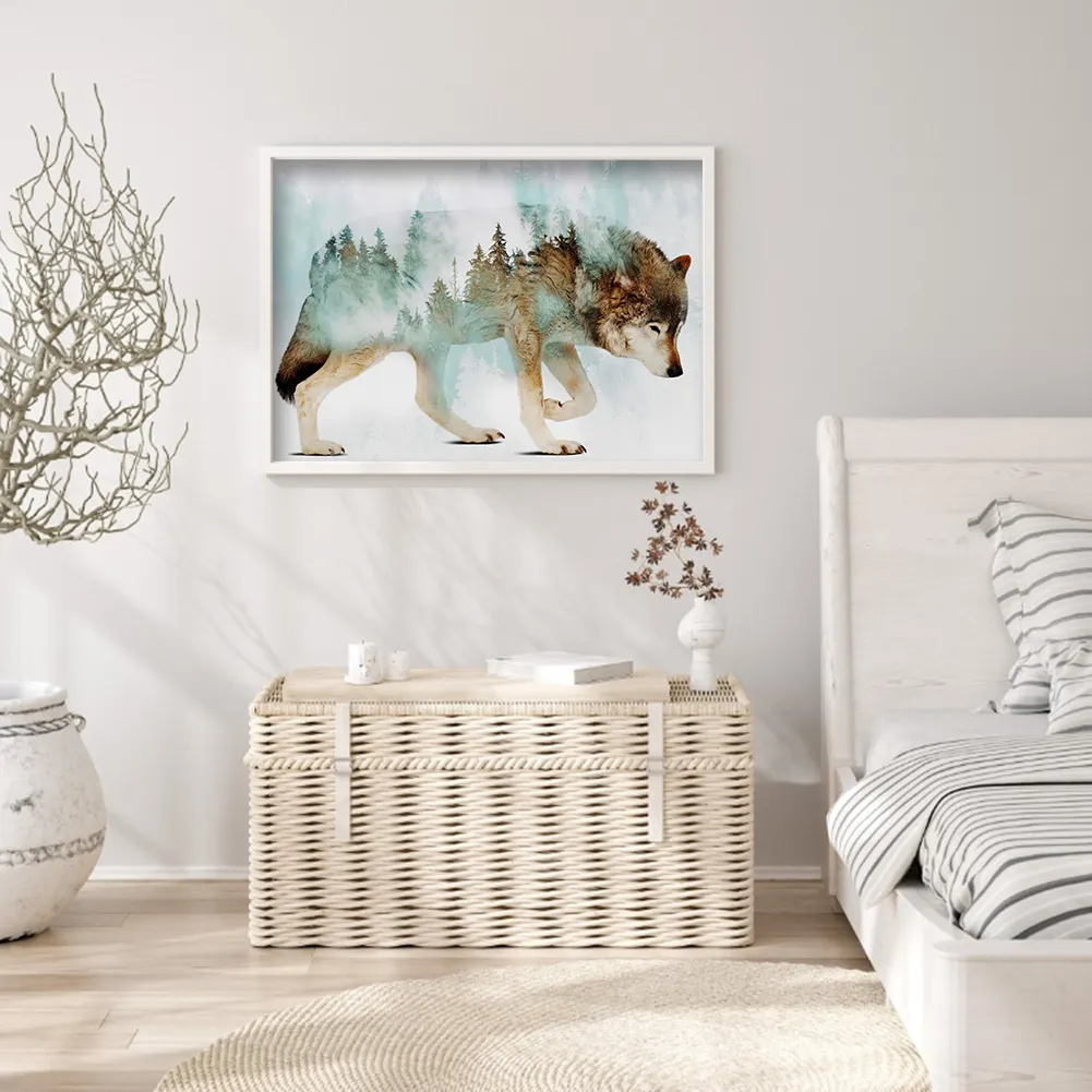 Full Round Diamond Painting 40*30cm - Wolf
