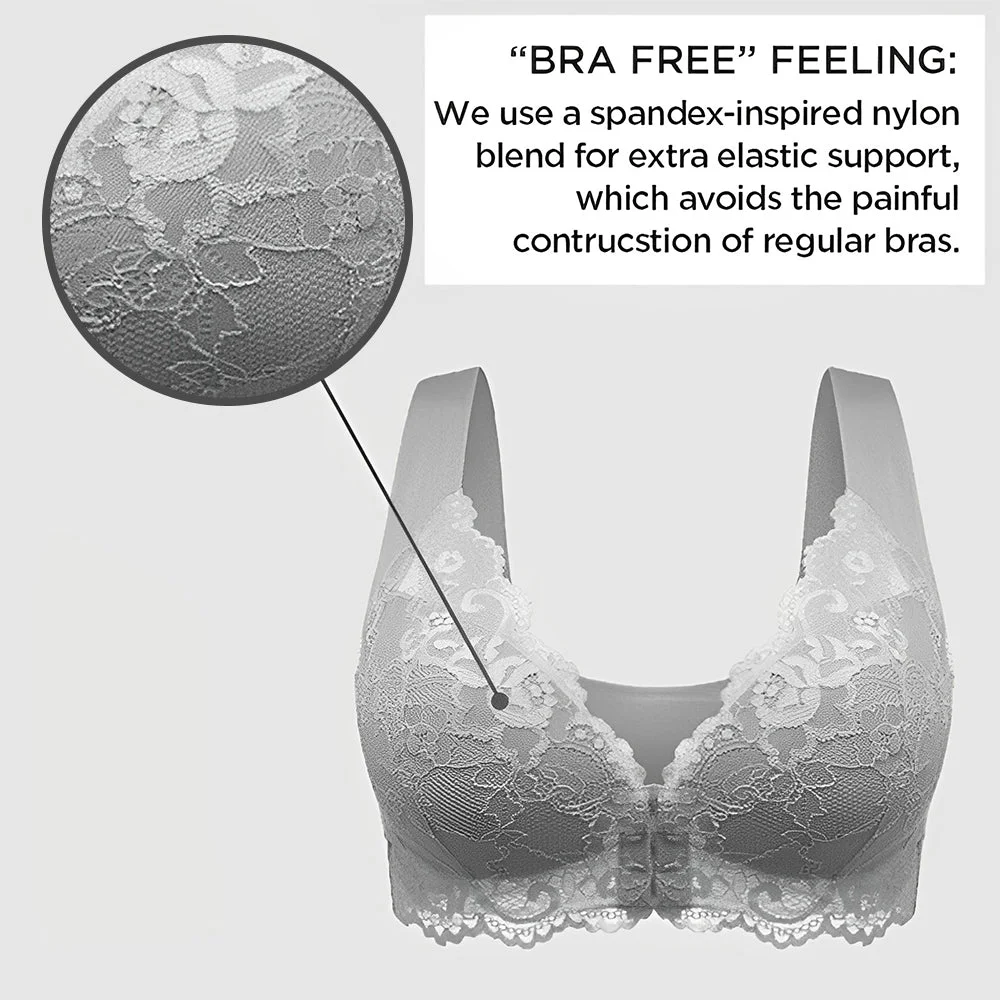 LilyBras&reg;Lace front buckle breathable perfect support bra(Buy 1 Get 2 Free)-Tri-color bundle
