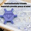 3D-gedruckter sechseckiger Diamant-Malstift mit 5 Ersatzspitzen Diamantmalerkunst-Drill Perlen-Punkt-Stift-Set f&uuml;r erwachsene Anf&auml;nger (blau)