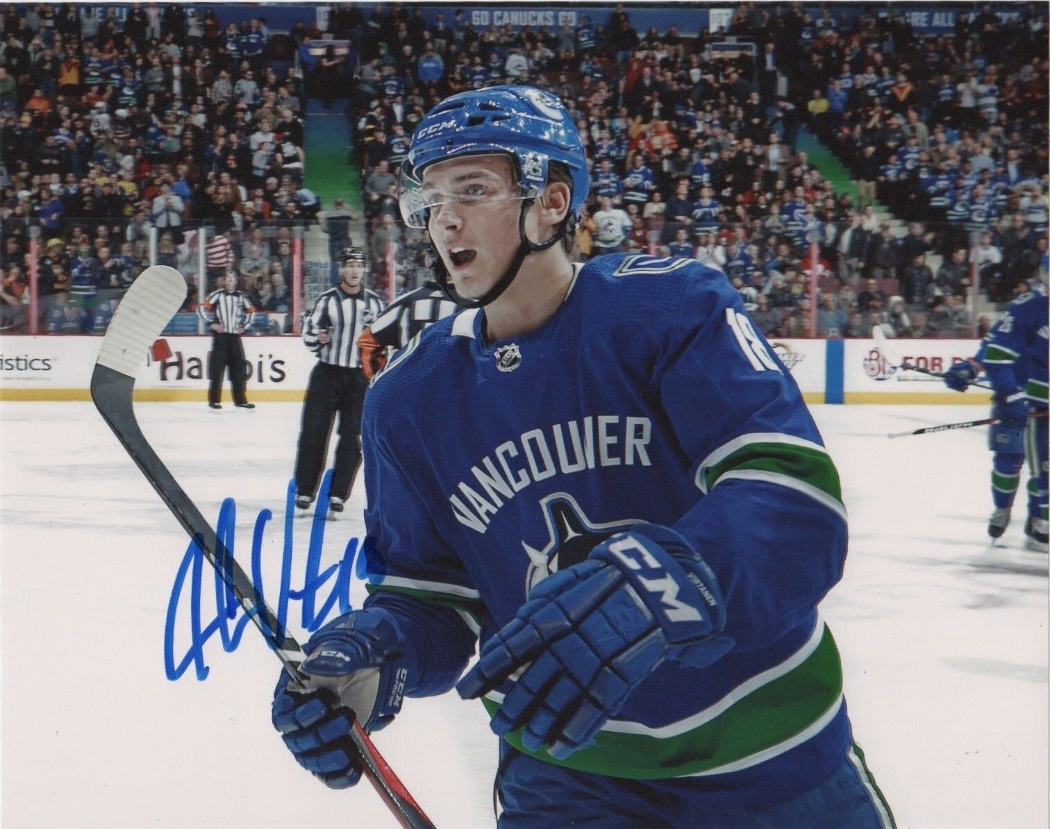 Vancouver Canucks Jake Virtanen Autographed Signed 8x10 NHL Photo Poster painting COA #17