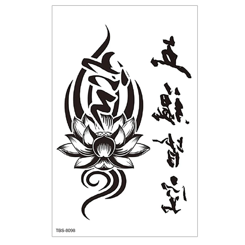 Waterproof Temporary Tattoo wolf tiger totem Fake Tatto Flash Tatoo cross angel Hand Arm middle size art Tattoos for Women men