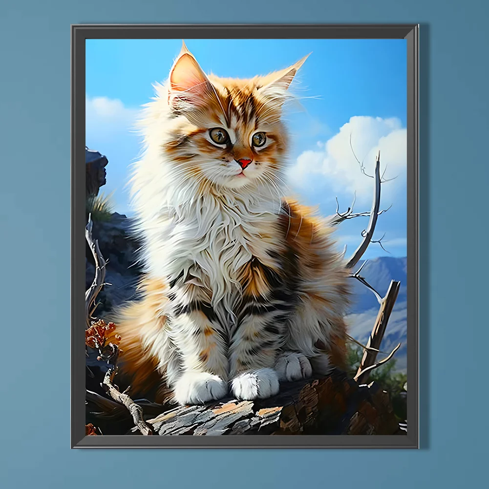 Diamond Painting - Full Round Drill - Cat(Canvas|30*40cm)