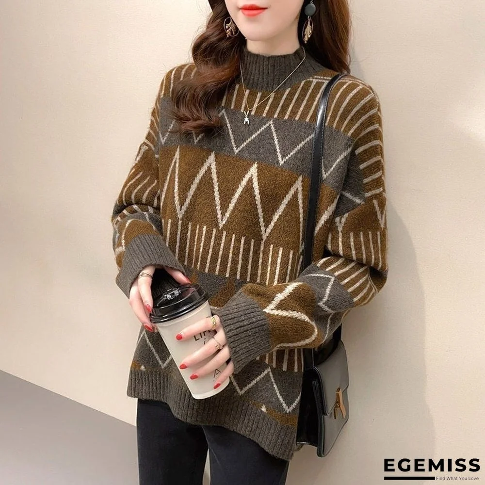 Lazy Waxy Coat Loose Temperament Thick Sweater Coat | EGEMISS