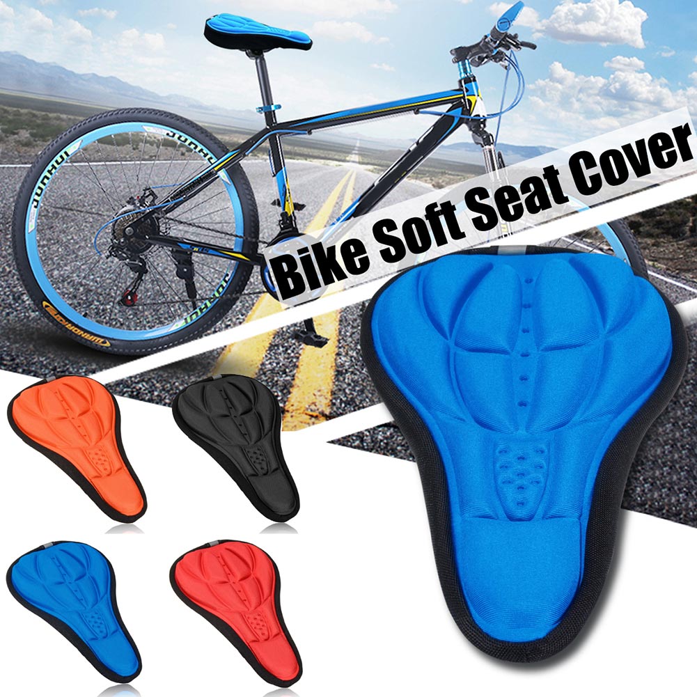 

3D Soft Cycling Bicycle Bike Seat Cover Sponge Outdoor Breathable Cushion, Red, 501 Original