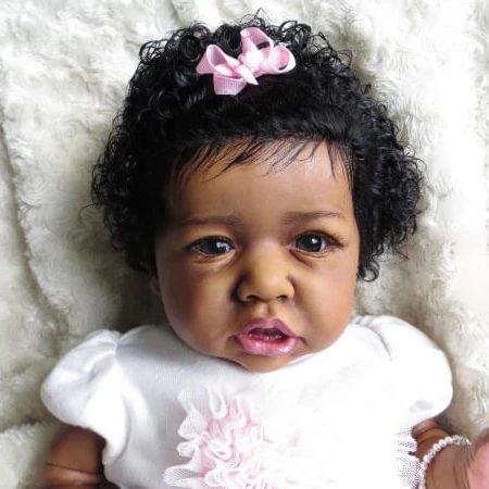 12" Mini African American Silicone Baby Zaire Verisimilitude Reborn Baby Girls Doll,Weighted for Realism and Poseable -Creativegiftss® - [product_tag] Creativegiftss®