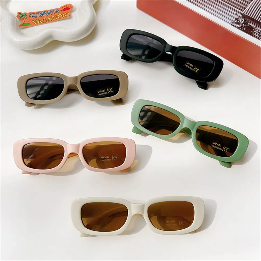 Small Frame Rectangle Goggles Kids Sunglasses Boy Girls Small Square Frame Sun Glasses Children Baby ...