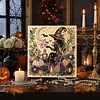 Halloween Bead Art DIY Pearl Painting Kit with Frame 20x20cm(witch)