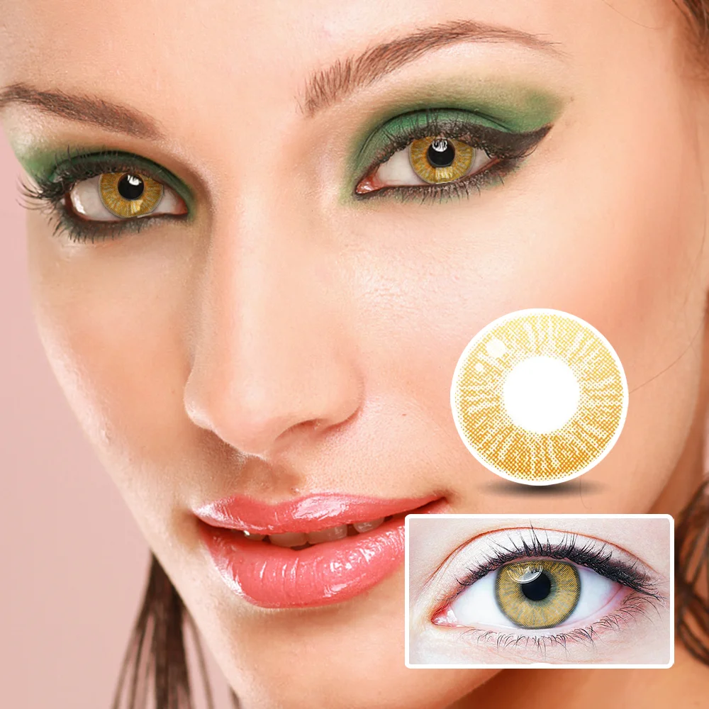 Peach Brown Colored Contact Lenses