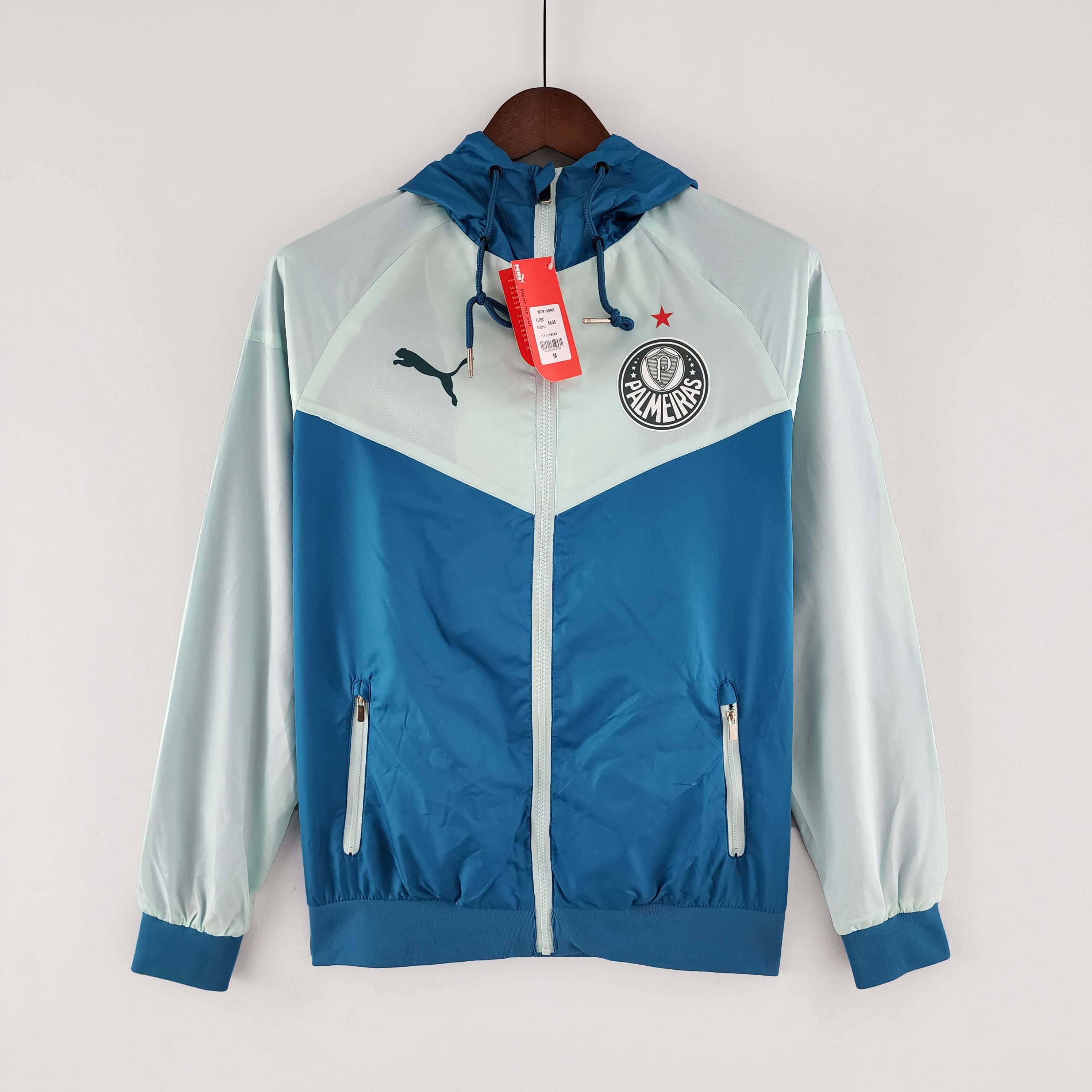 2022 Palmeiras Windbreaker BlueFootball Shirt 1:1 Thai Quality