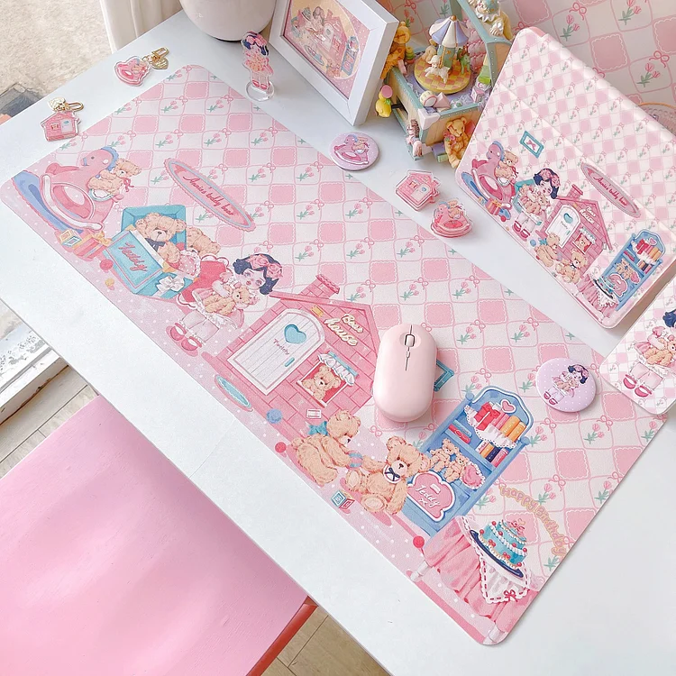 Doll House Large PU Mouse Pad