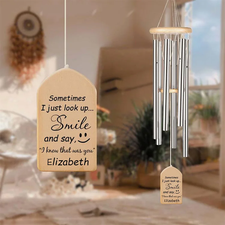 Personalized Wind Chimes Memorial Gifts “I Know That Was You”