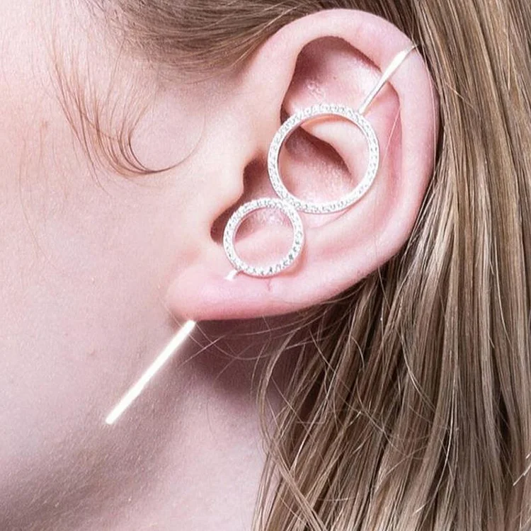 Double Circle Hook Earring | 168DEAL