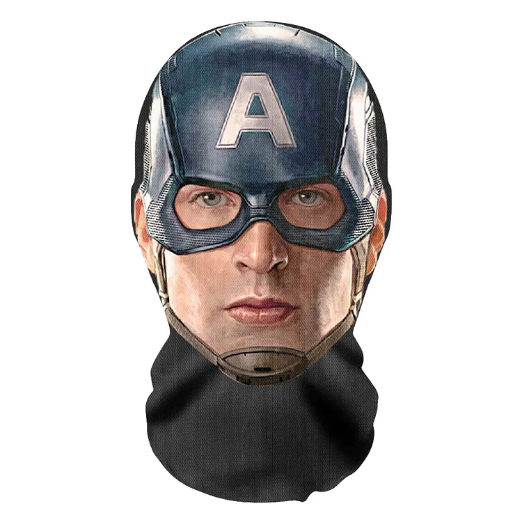 3D Spoof Face Simulation Headgear-Captain America