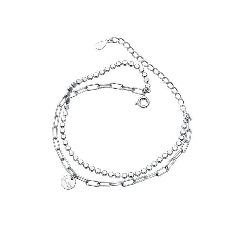 925 Sterling Silver Double Layer Lucky Bracelet