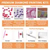 Piles de livres ensoleill&eacute;es kits de peinture diamant &agrave; perceuse carr&eacute;e compl&egrave;te DIY 5D pour adultes d&eacute;butants d&eacute;coration int&eacute;rieure peintures diamants art de pierres pr&eacute;cieuses 35x35cm