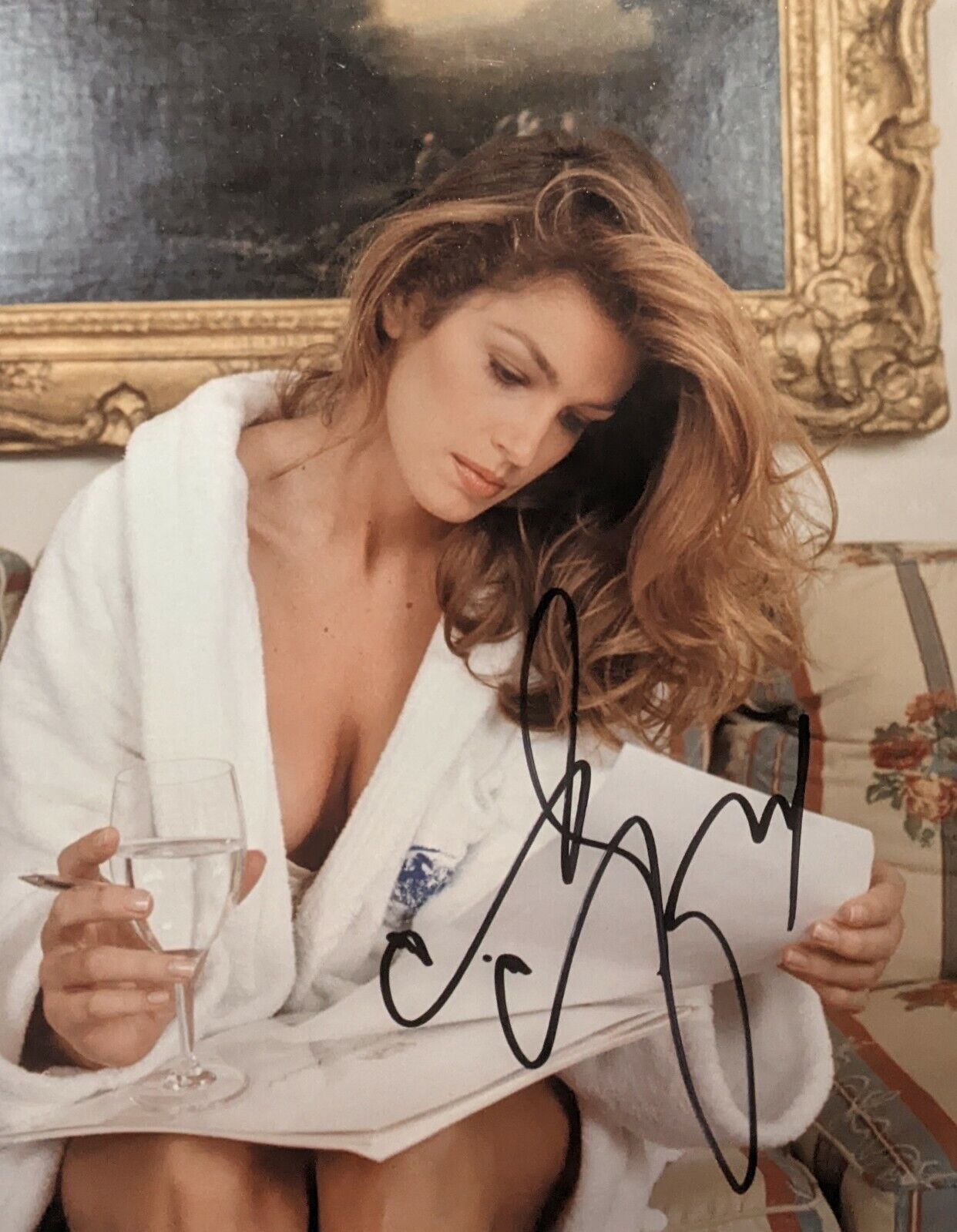 Cindy Crawford Signed Autograph 8x10 COA