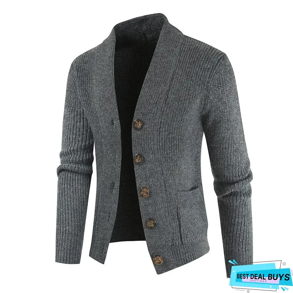Casual Long Sleeve Slim Fit Men's Sweater