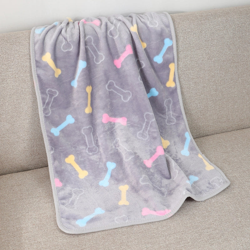 In Stock Pet Blanket Four Seasons Universal Cat And Dog Blanket Thickened Flannel Paw Printing Blanket Pet Supplies