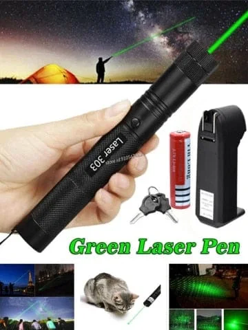 pornhint Pornhint Powerful Red Green Laser Pointer 10000m 5mw Laser 303 Sight Focus Adjustable Burning Lazer Torch Pen 18650 Charging