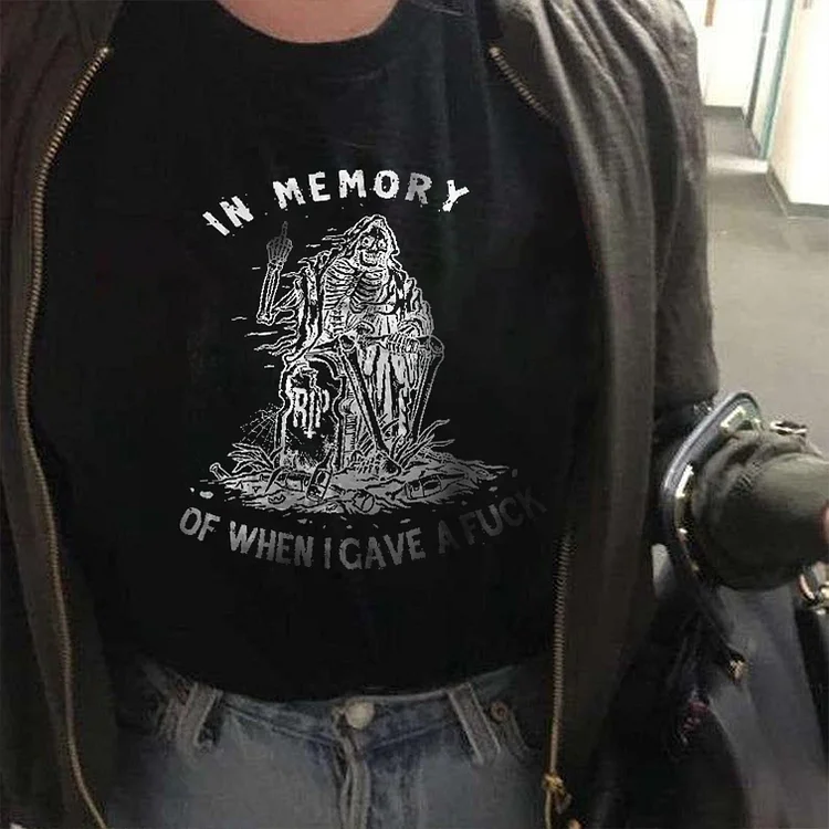 In Memory Letter Sketelon T-shirt