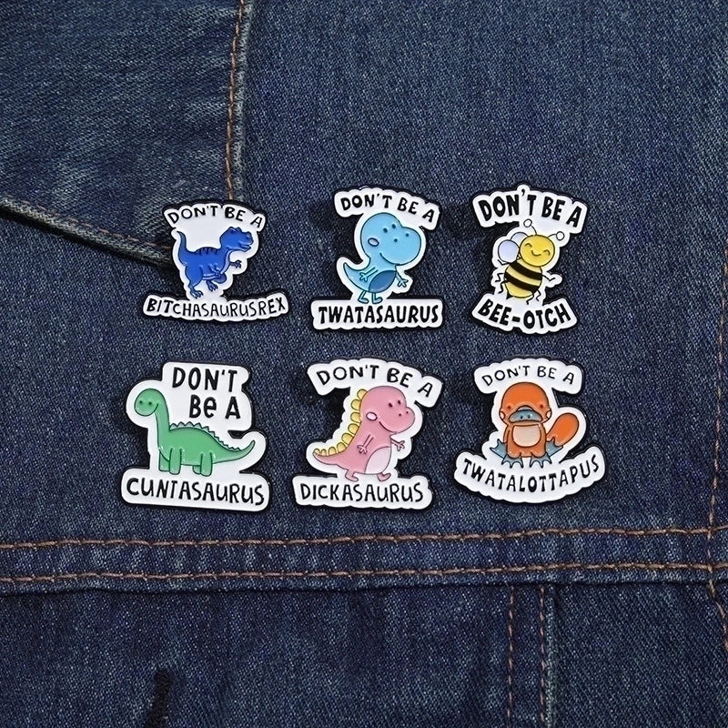 Cartoon Style Cute Animal Letter Plant Alloy Stamping Stoving Varnish Women’s Brooches