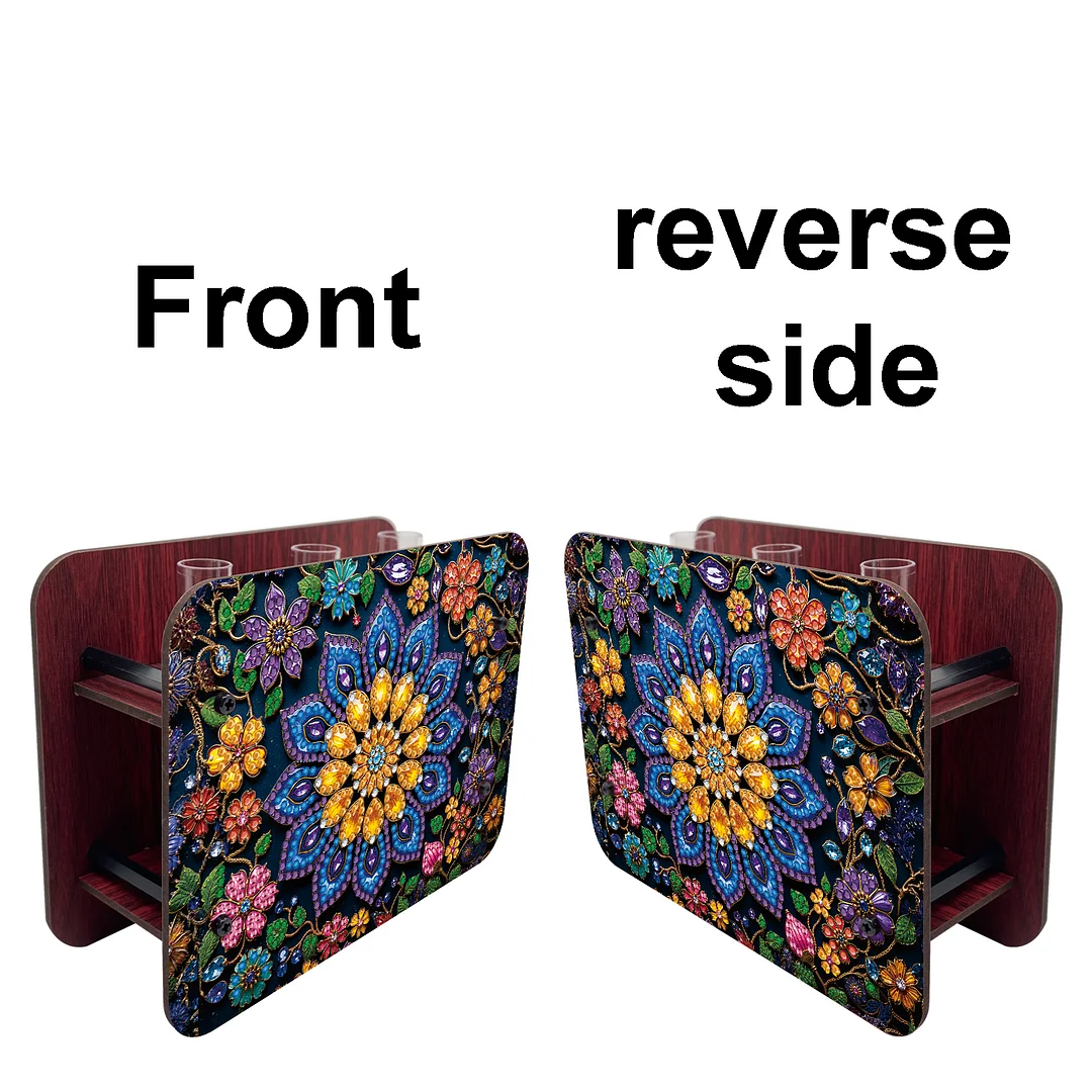 Mandala DIY Flower Vase Wooden Double Sided Desktop Diamond Art Kit Home Decor