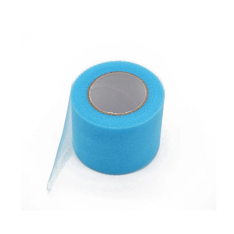 25yards 2inch Crystal Tulle Roll Organza Sheer Gauze Baby Shower Favor Wedding Car Decoration Party Home Garden Crafts Supplies