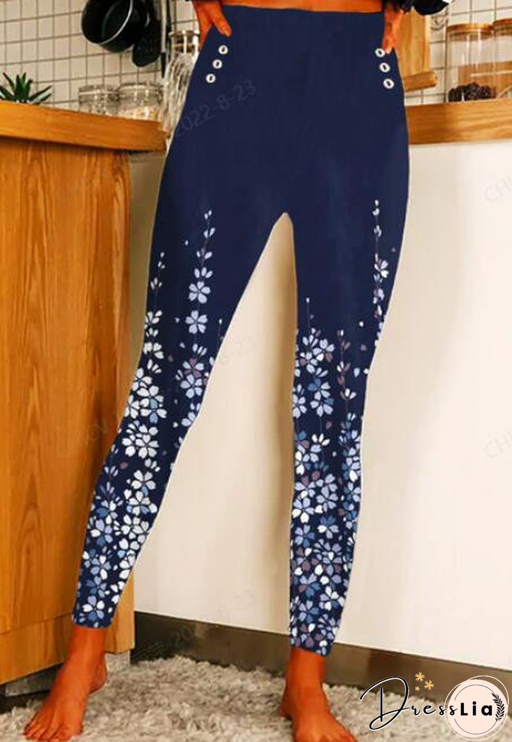 Tight Floral Casual Leggings